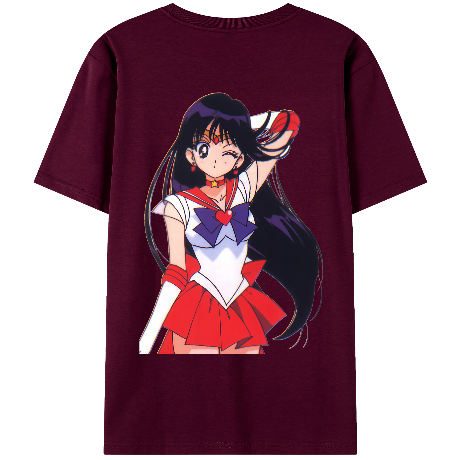 （画像用） 美少女戦士セーラームーン 火野レイ ひの レイ Sailor Moon Hino Rei （セーラーマーズ,Sailor Mars） レディース半袖Tシャツ(バックプリント)